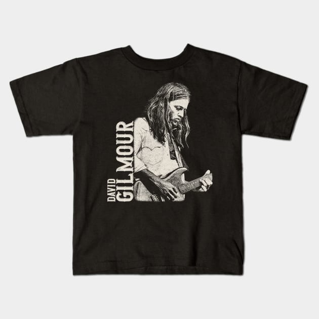 David gilmour Kids T-Shirt by Yopi